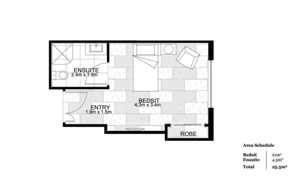 Moonee Valley Deluxe Suite Floorplan